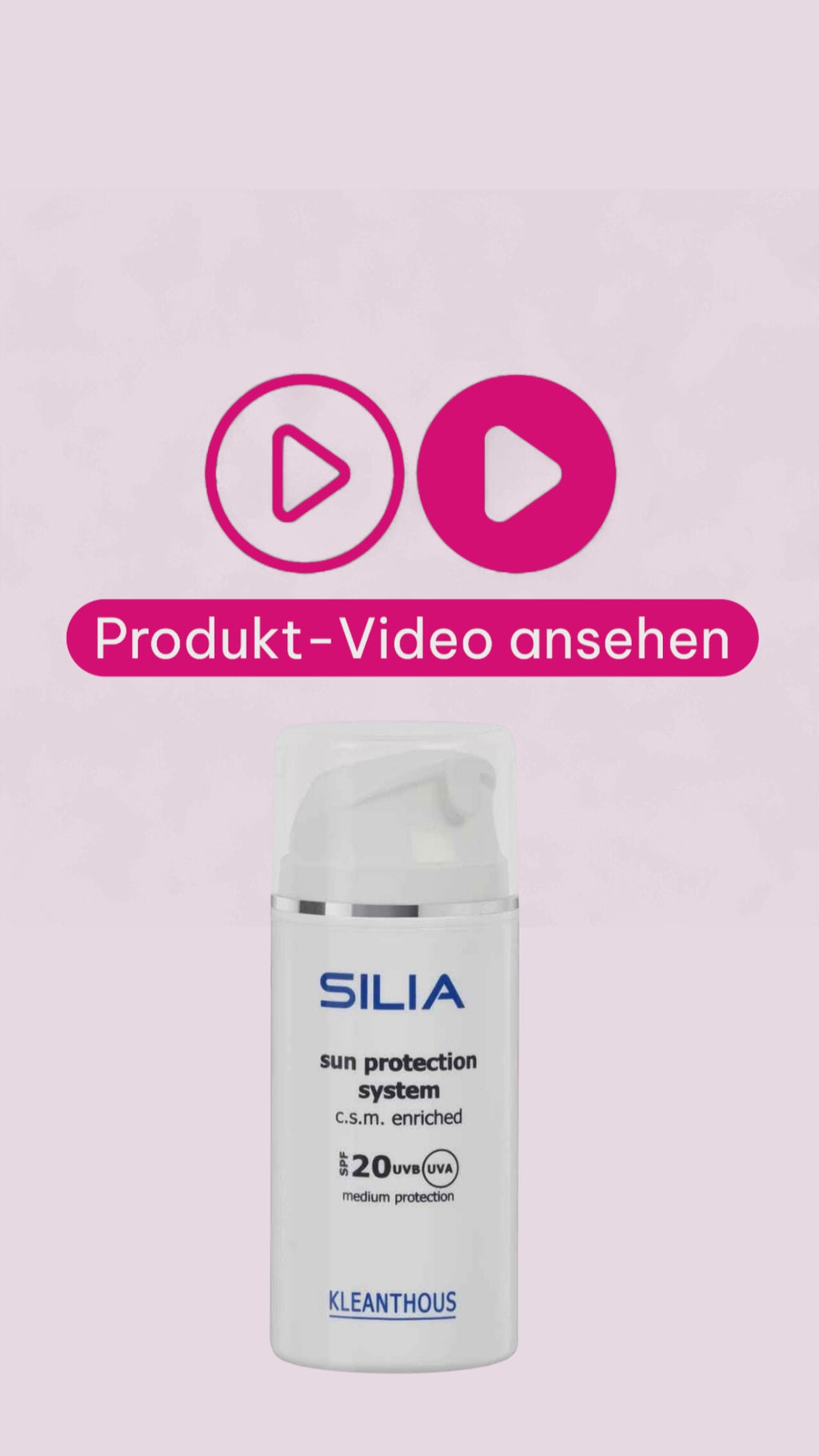 Marco von der Beautymanufactur erklärt das KLEANTHOUS SILIA Sun Protection System SPF 20. Der leichte Sonnenschutz kombiniert UVA-/UVB-Schutz mit pflegenden Wirkstoffen und eignet sich ideal als sommerliche Tagespflege für Alltag, Urlaub und Solarium.