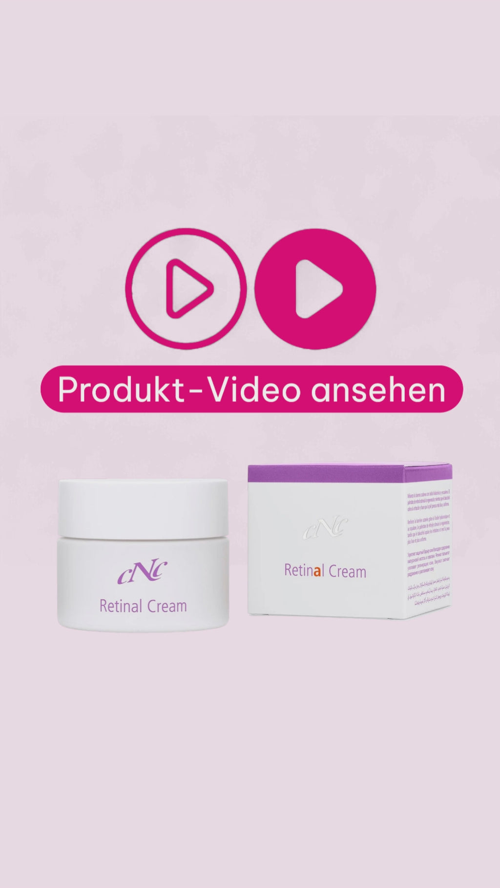 Marco erklärt die CNC Retinal Cream als beruhigende, feuchtigkeitsspendende Pflege zur Stabilisierung der Haut nach Retinal-Anwendungen.