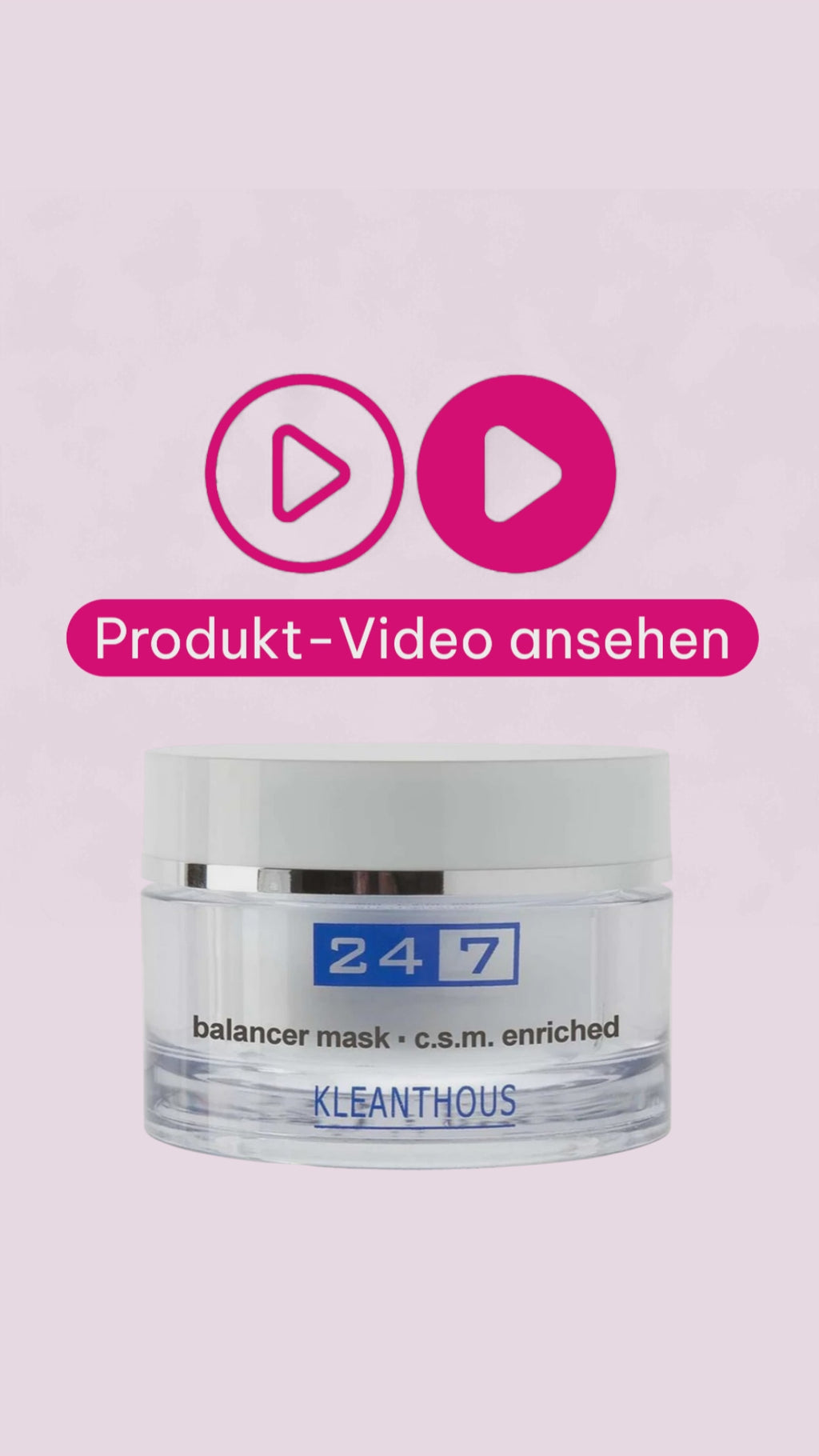 Marco von der Beautymanufactur erklärt die KLEANTHOUS 24/7 balancer mask und zeigt, wie die wissenschaftlich entwickelte Wirkstoffformulierung ölige und zu Unreinheiten neigende Haut gezielt unterstützt.