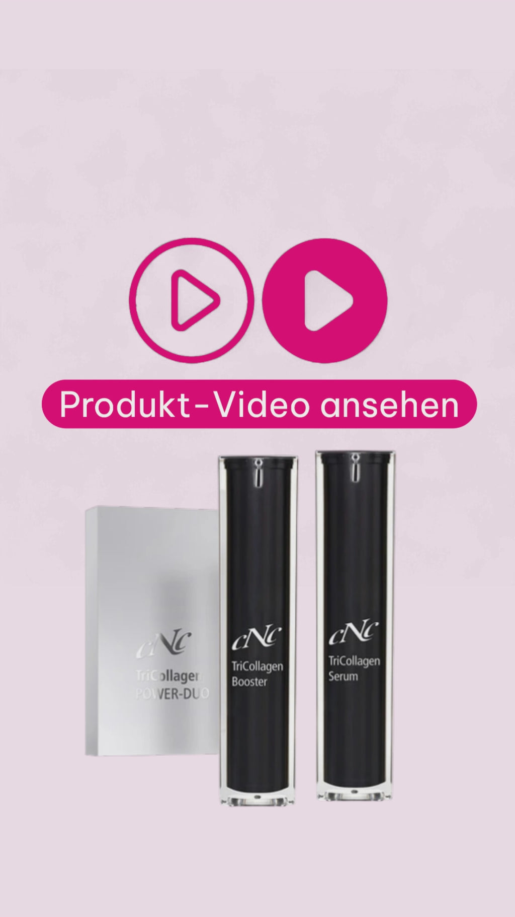 Marco stellt das CNC aesthetic world TriCollagen Power Duo mit Serum und Booster für reife, müde Haut vor.