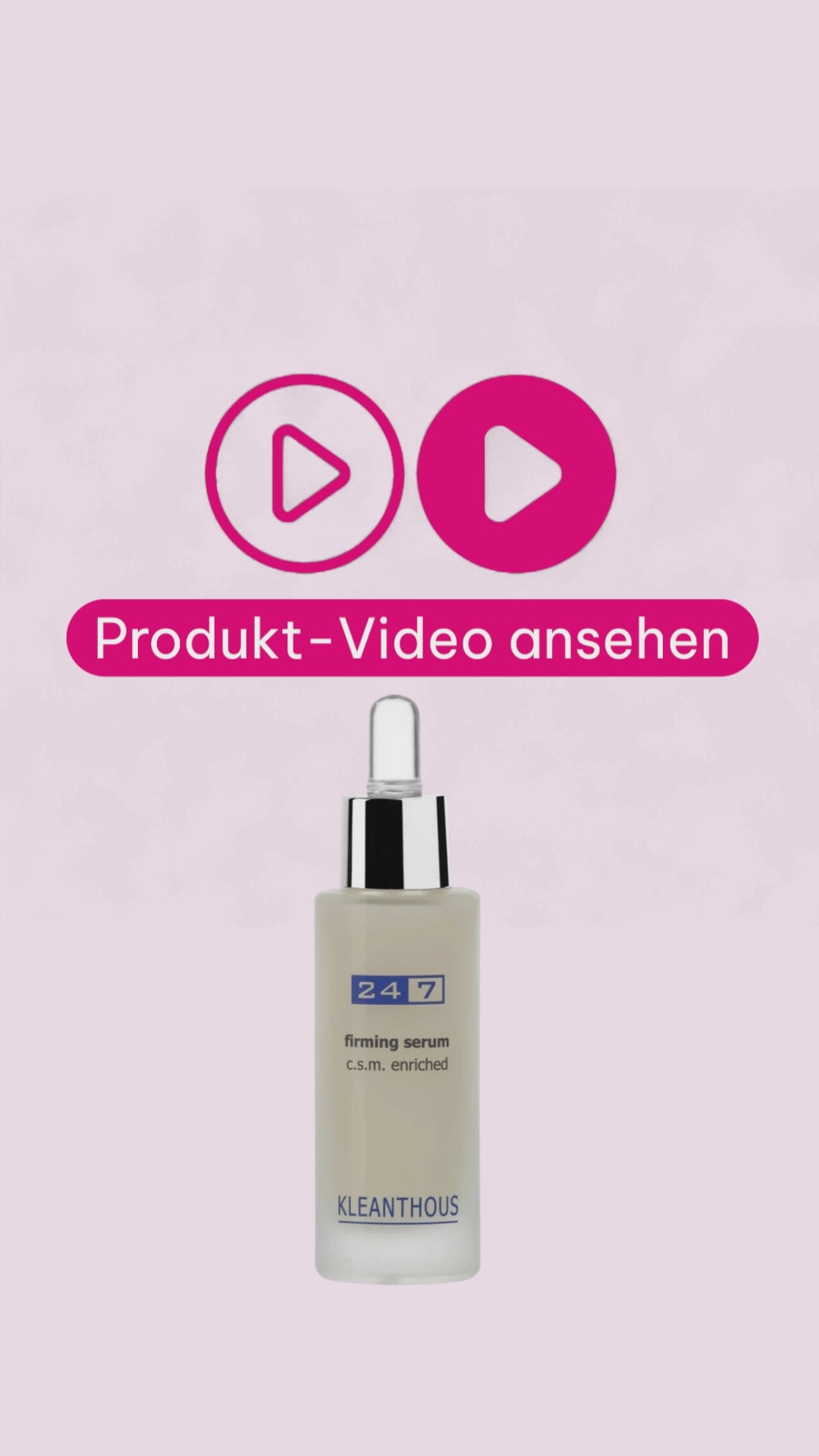 Marco von der Beautymanufactur erklärt das KLEANTHOUS 24/7 firming serum zur Unterstützung von Hautelastizität, Feuchtigkeit und Spannkraft.