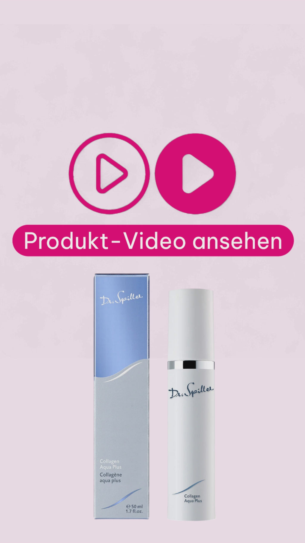 Marco von der Beautymanufactur erklärt Dr. Spiller Collagen Aqua Plus als leichte Feuchtigkeits-Emulsion mit marinem Kollagen, Aloe Vera und feuchtigkeitsspendenden Wirkstoffen.