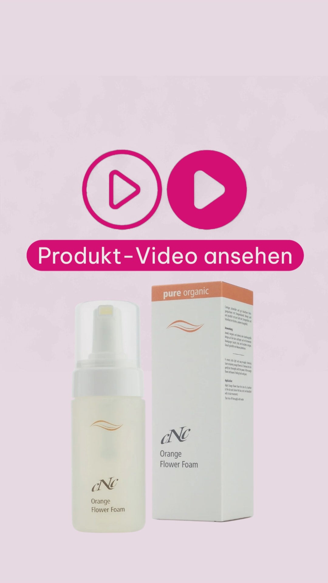 Marco von der Beautymanufactur erklärt den CNC pure organic Orange Flower Foam als ultramilden, veganen Reinigungsschaum für empfindliche und alle Hauttypen.