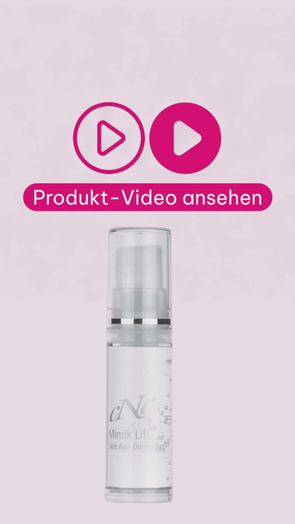 Marco von Beautymanufactur erklärt das CNC aesthetic world Mimik Lift Serum zur Pflege von Mimikfältchen und für ein glatter wirkendes Hautbild.