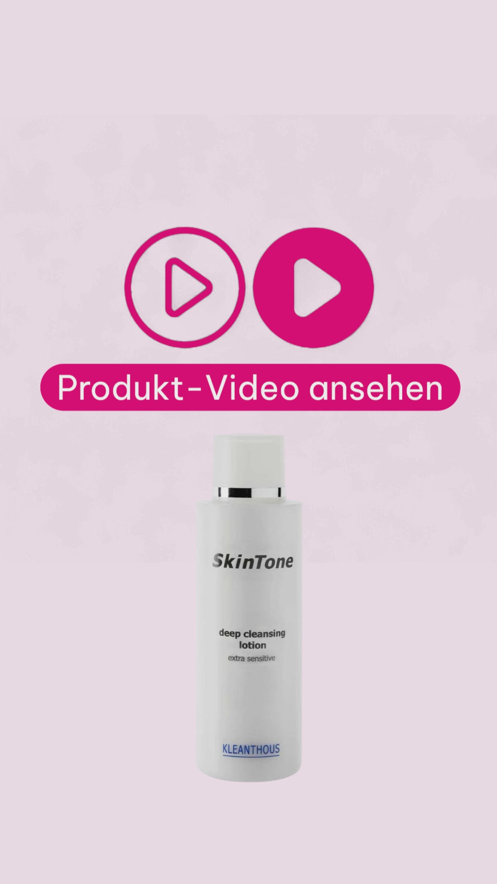 Marco von der Beautymanufactur erklärt die KLEANTHOUS SkinTone deep cleansing lotion und ihre wissenschaftlich entwickelte Rezeptur für eine besonders schonende Gesichtsreinigung.