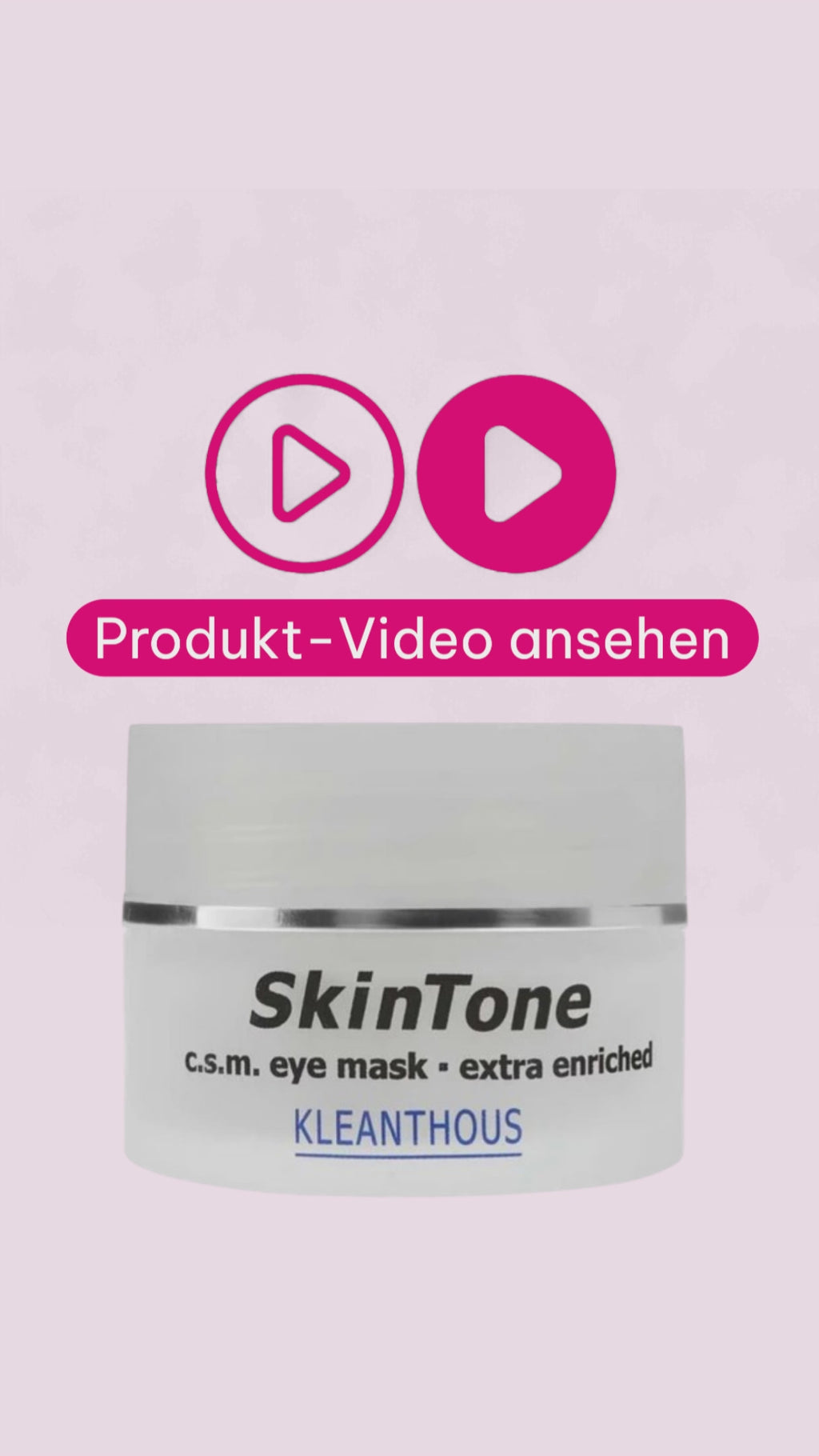 Marco von der Beautymanufactur erklärt die KLEANTHOUS SkinTone c.s.m. eye mask und ihr wissenschaftlich entwickeltes Wirkstoffkonzept für die empfindliche Augen- und Lippenpartie.