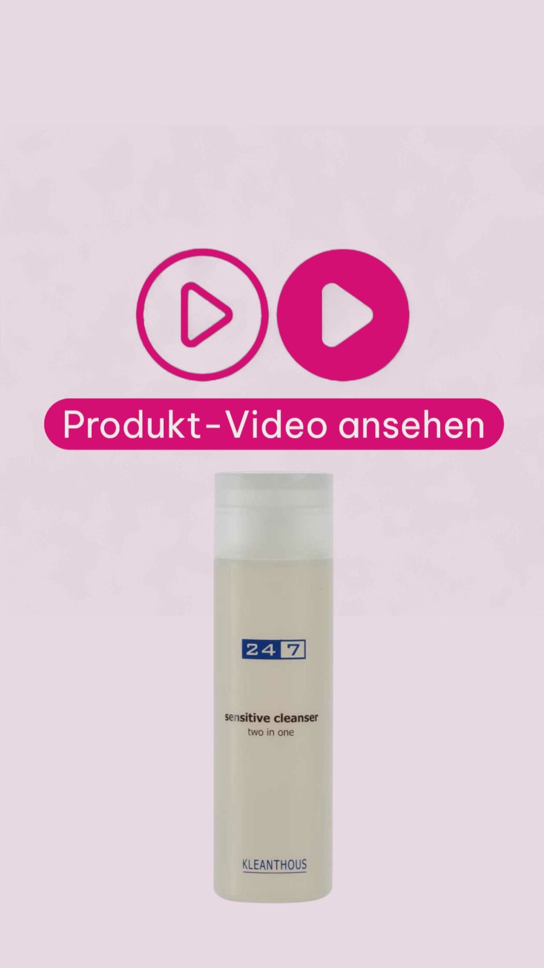 Marco von der Beautymanufactur erklärt den KLEANTHOUS 24/7 sensitive cleanser two in one und zeigt, wie die wissenschaftlich entwickelte Formulierung empfindliche Haut sanft reinigt und die Hautbarriere unterstützt.