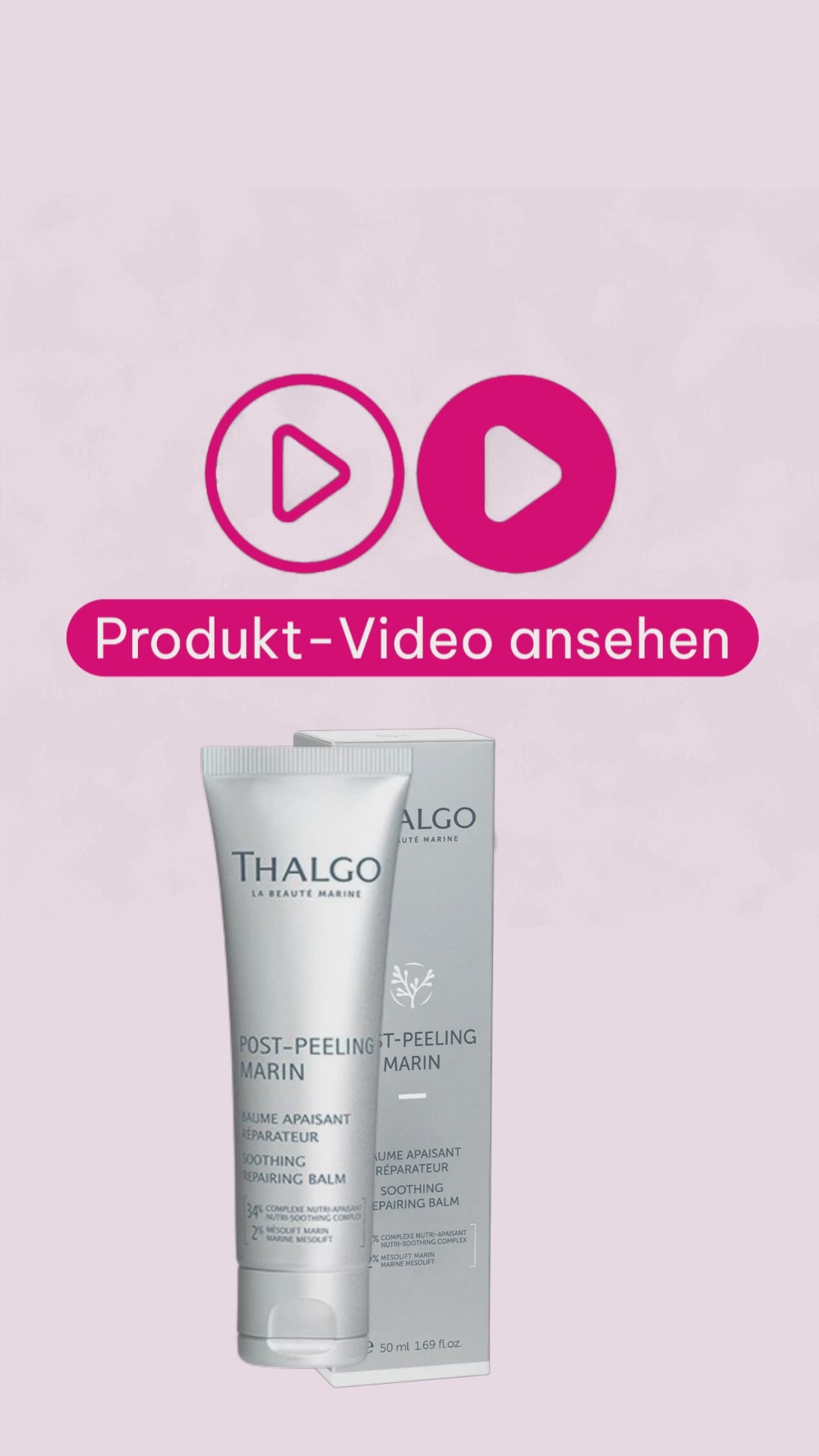 Marco von der Beautymanufactur erklärt den THALGO Post-Peeling Marin Beruhigenden Reparatur-Balsam und stellt das Pflegekonzept mit Braunalgen- und Schafgarbenextrakt für die Pflege nach einem Peeling vor.