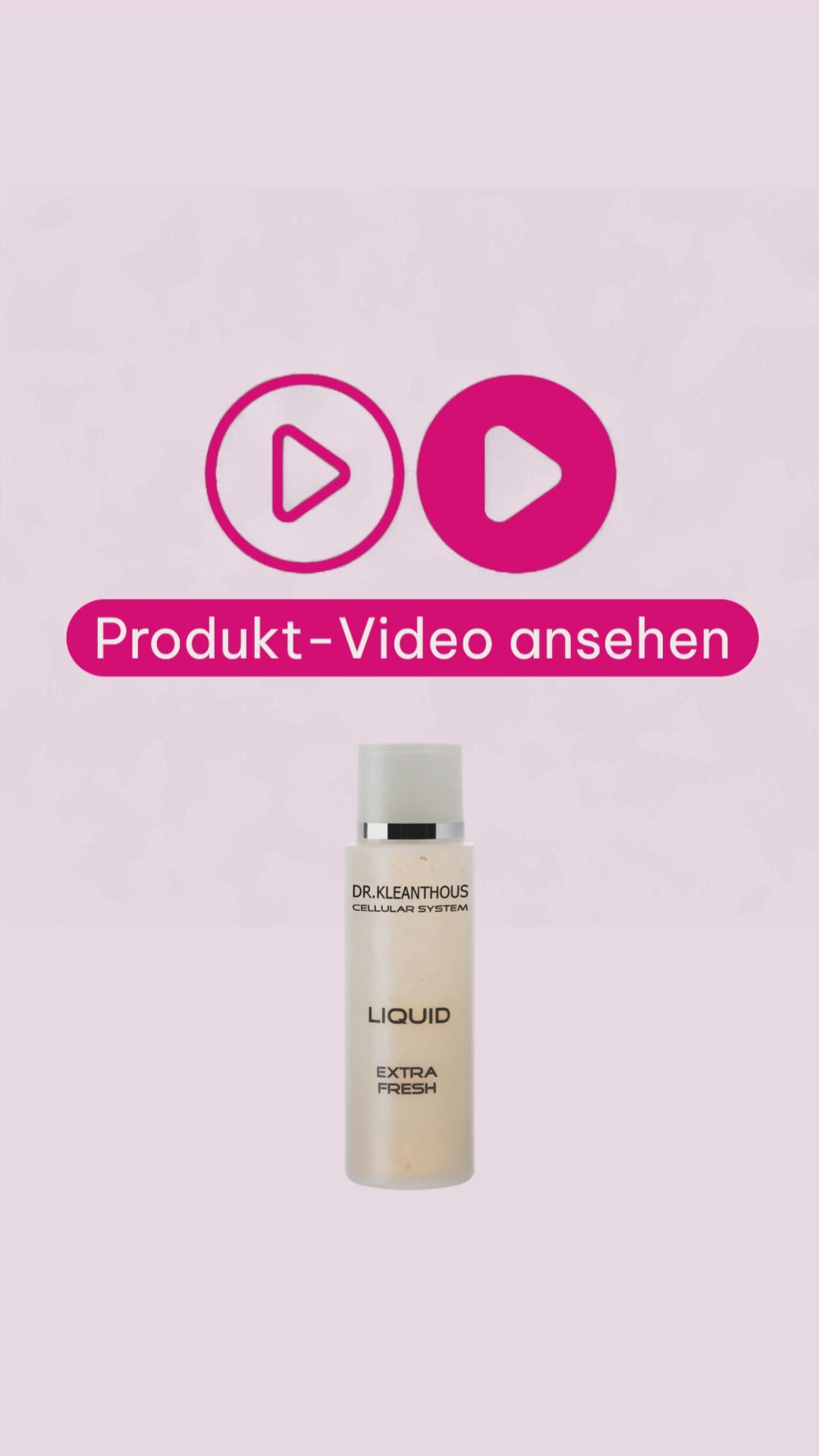 Marco von der Beautymanufactur erklärt das KLEANTHOUS cellular system liquid – ein erfrischendes Wirkstoff-Tonic zur Unterstützung von Feuchtigkeit, Hautkomfort und Regeneration nach der Reinigung.