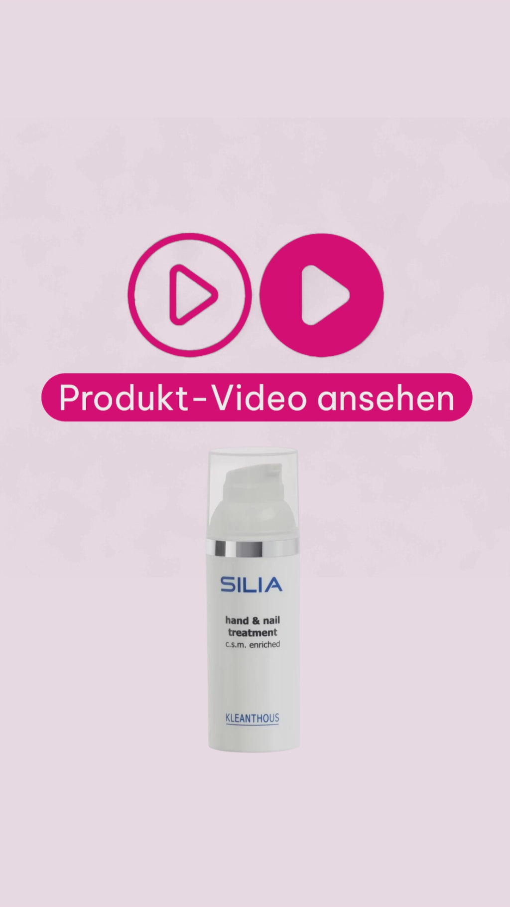 Marco von der Beautymanufactur erklärt das KLEANTHOUS SILIA hand & nail treatment – eine wissenschaftlich entwickelte Pflege zur Unterstützung von Hautregeneration, Feuchtigkeit und Hautschutz für Hände und Nägel.