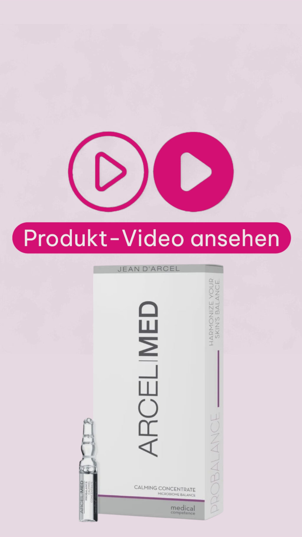 Marco erklärt das JEAN D’ARCEL ARCELMED Calming Concentrate Microbiome Balance: Ein beruhigendes Ampullen-Konzentrat für sensible Haut, das Spannungsgefühle mildert, Feuchtigkeit spendet und die Hautbalance unterstützt – mit sanften Wirkstoffen wie MicroBalance Complex, Silidine DS® und ProRenew Complex CLR