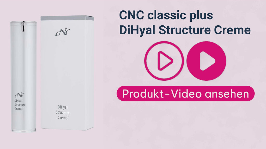 Marco von der Beautymanufactur erklärt die CNC classic plus DiHyal Structure Creme – eine reichhaltige Pflege für reife, trockene und anspruchsvolle Haut zur Unterstützung von Feuchtigkeit und Hautstruktur.