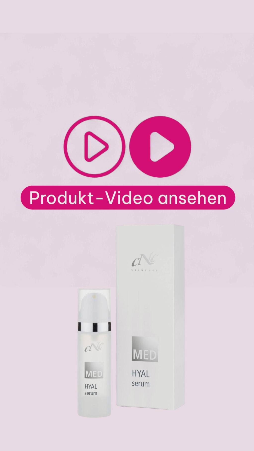 CNC MED Hyal Serum 30ml, parfümfreies Hyaluron-Serum für hypersensible und regenerationsbedürftige Haut.