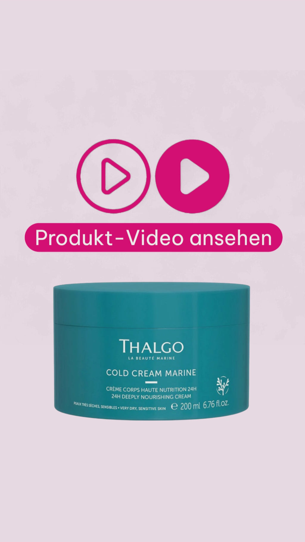 Marco von der Beautymanufactur erklärt die Thalgo Cold Cream Marine Feuchtigkeitsspendende Körpercreme.
Vorgestellt werden die wichtigsten Wirkstoffe und ihre pflegende Wirkung für sehr trockene und empfindliche Körperhaut.