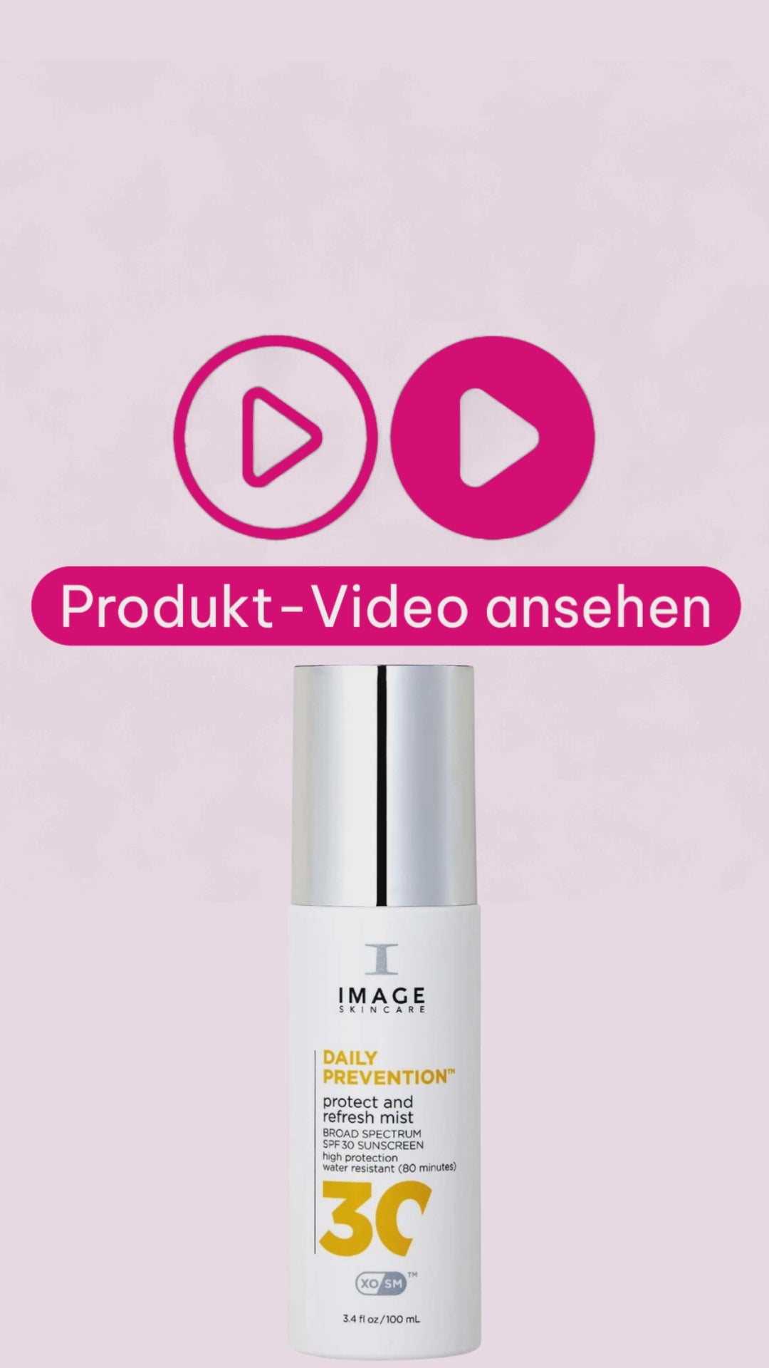 Marco von Beautymanufactur erklärt das IMAGE Skincare DAILY PREVENTION Protect & Refresh Mist SPF 30, ein leichtes Sonnenschutzspray mit Glow-Effekt und Feuchtigkeitspflege für unterwegs.
