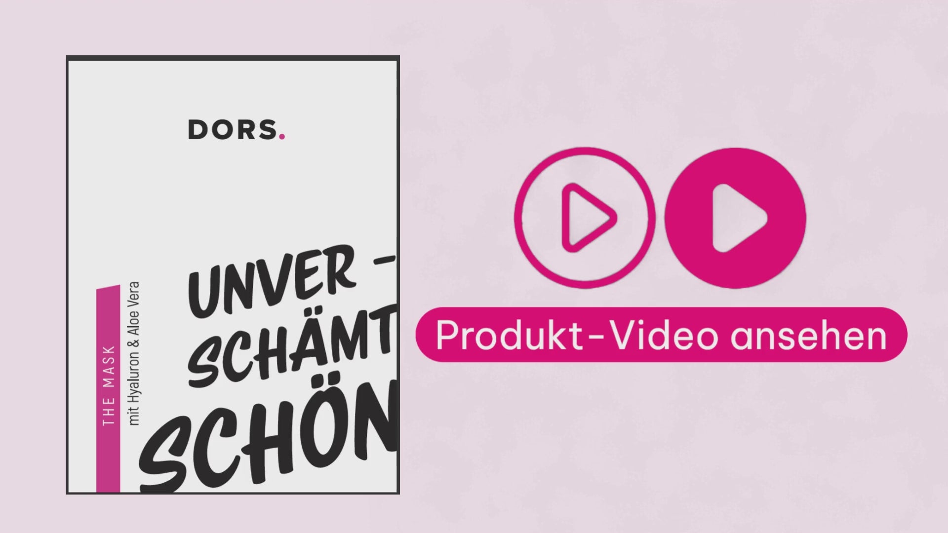 DORS – the Mask: Erklärvideo zum Produkt. ultrafeine vegane Bio-Cellulose-Maske mit Hyaluron und Aloe Vera für intensiven Glow, Feuchtigkeit und ein glatteres Hautbild