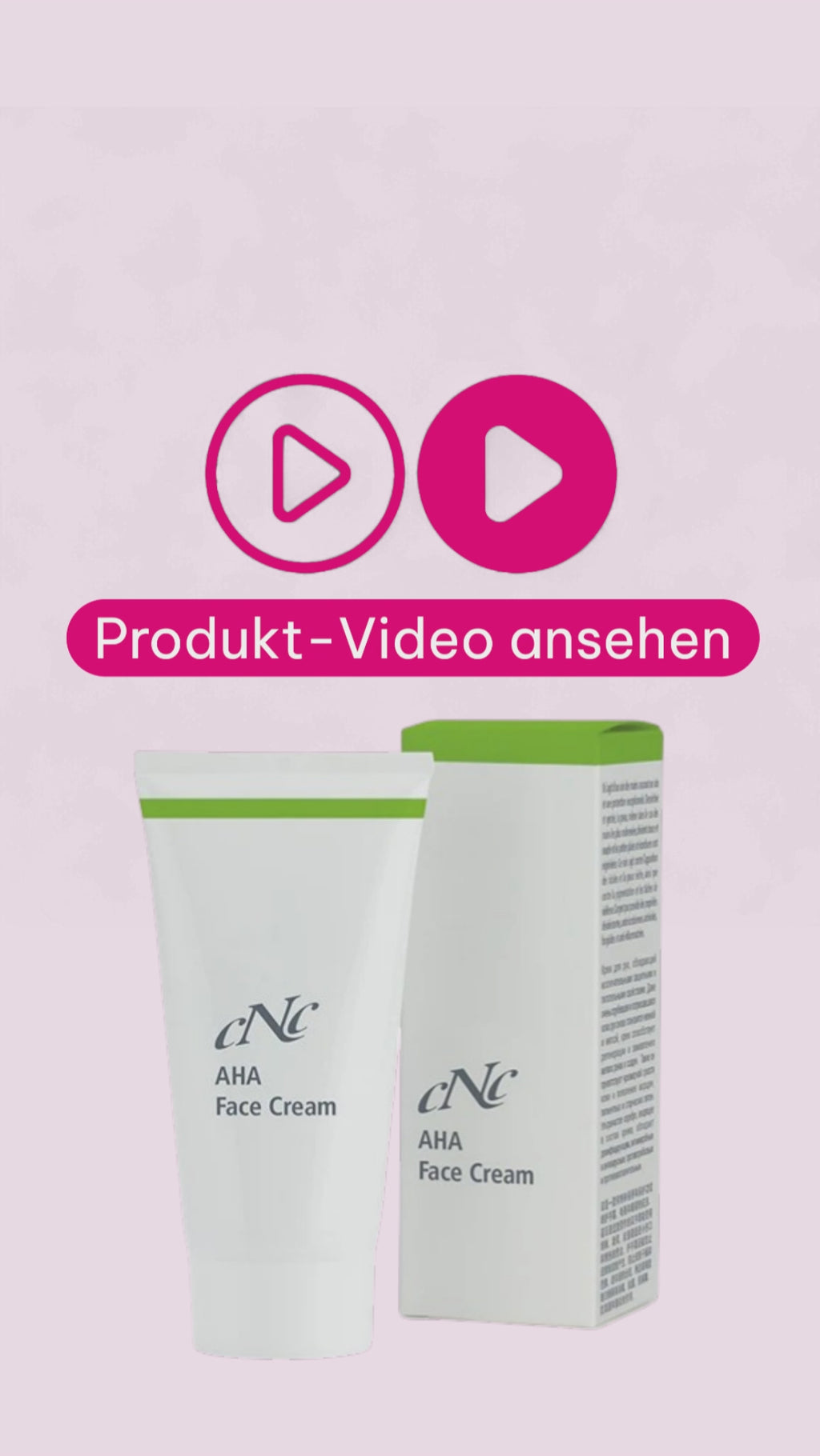 Marco stellt die CNC AHA Face Cream vor und erklärt die Wirkung von Fruchtsäuren, Urea und Vitamin E bei großporiger und unreiner Haut.