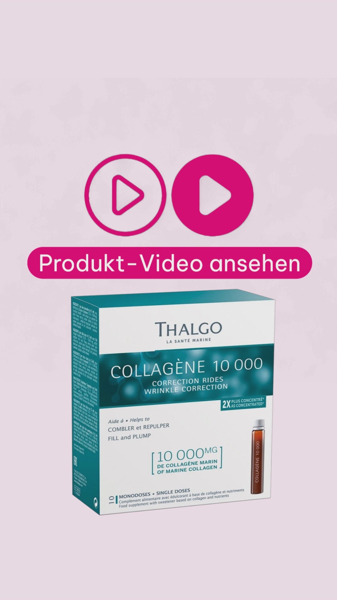 Marco von der Beautymanufactur erklärt Thalgo HYALU-PROCOLLAGÈNE Collagène 10 000 Trinkampullen. Im Fokus stehen marines Collagen sowie Zink und Selen zur Ergänzung der täglichen Hautpflegeroutine.