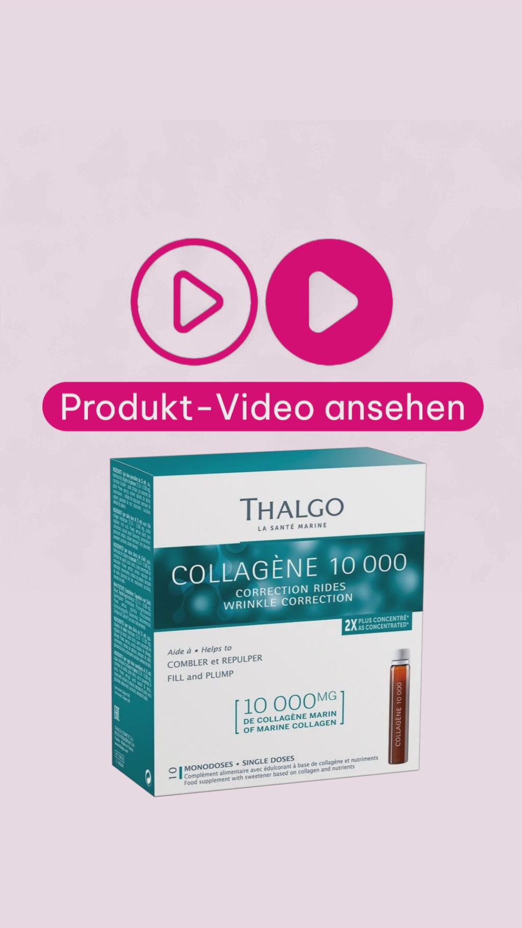 Marco von der Beautymanufactur erklärt Thalgo HYALU-PROCOLLAGÈNE Collagène 10 000 Trinkampullen. Im Fokus stehen marines Collagen sowie Zink und Selen zur Ergänzung der täglichen Hautpflegeroutine.