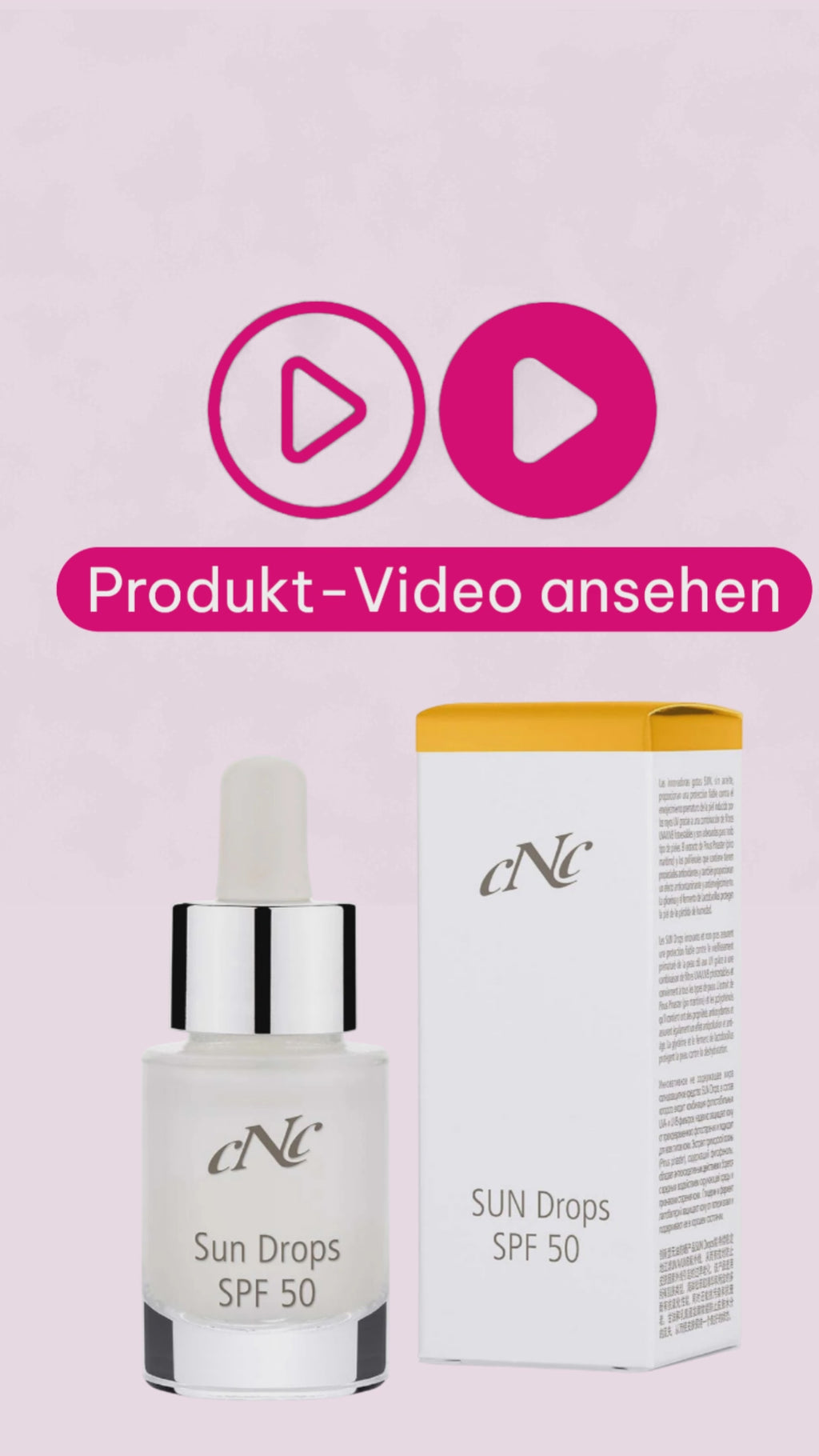 Marco von der Beautymanufactur erklärt die CNC Sun Drops SPF 50 – ultraleichter Sonnenschutz für Gesicht und Alltagspflege.
