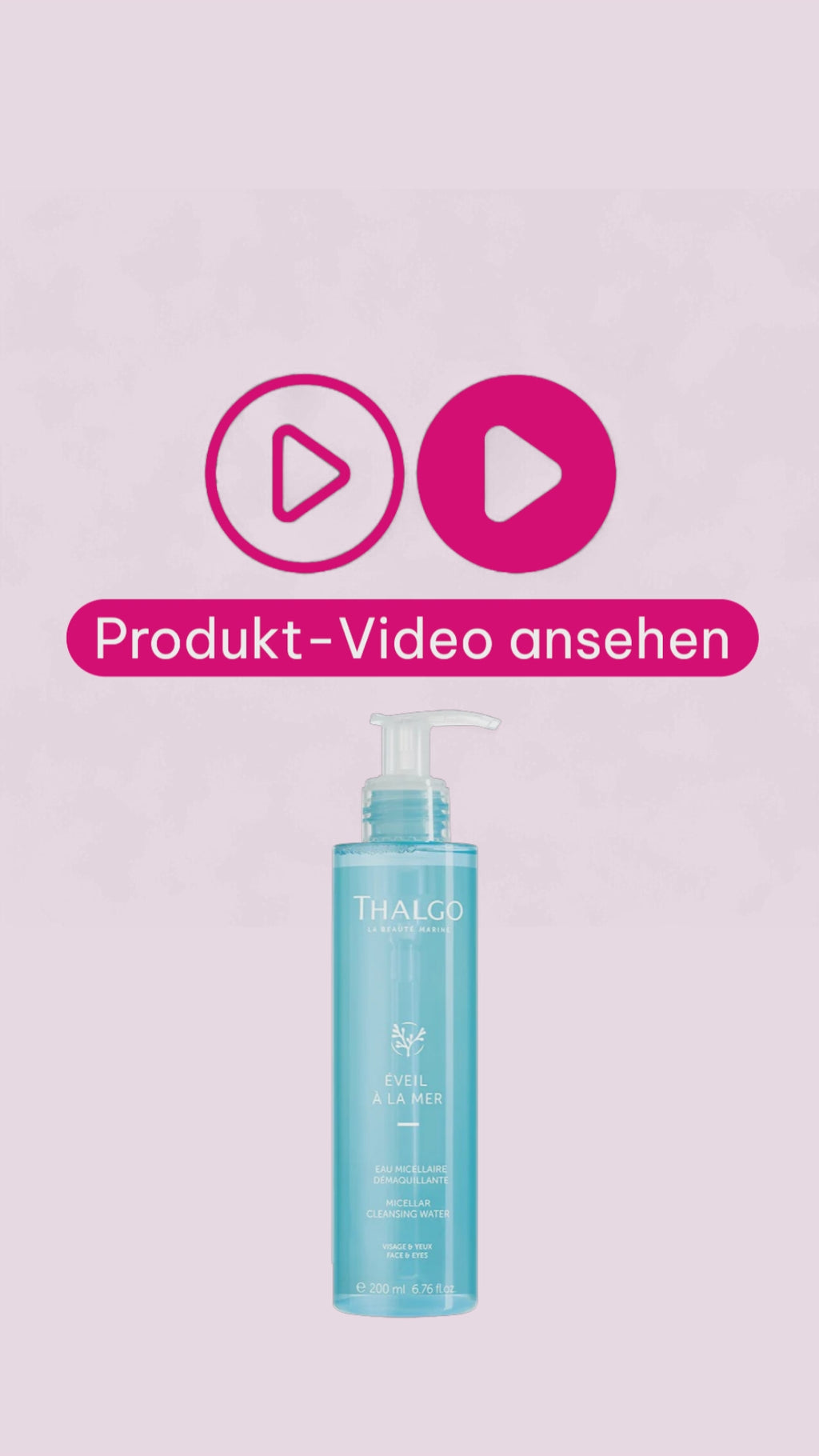 Marco von der Beautymanufactur erklärt das Thalgo Éveil à la Mer Mizellen Reinigungswasser für die sanfte Reinigung und Make-up-Entfernung in einem Schritt.