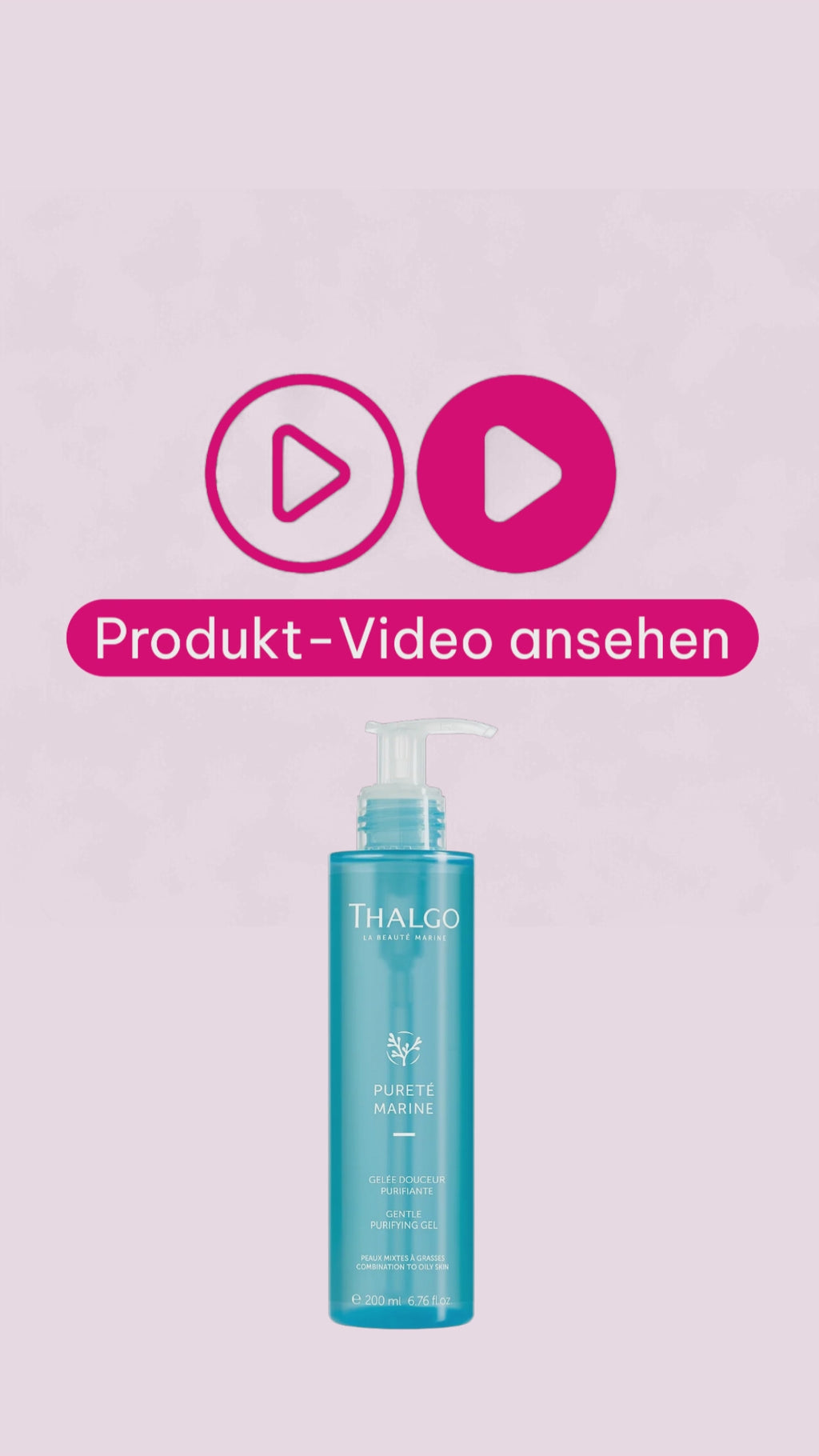 Marco von der Beautymanufactur erklärt das klärende Reinigungs-Gel mit marinen Bestandteilen für Mischhaut und ölige Haut.