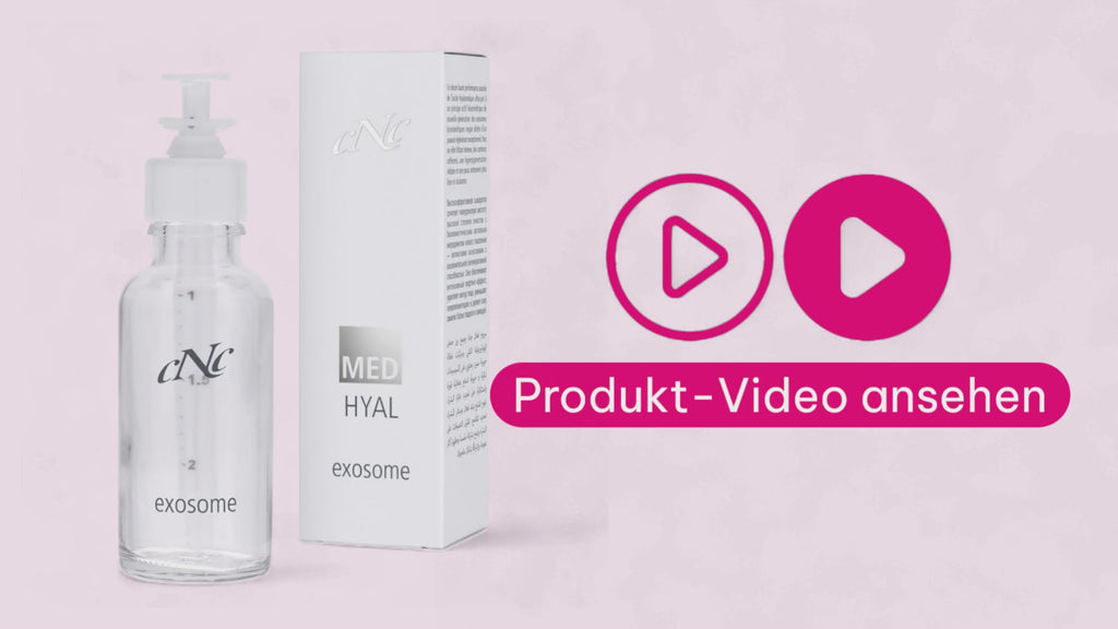 Erklärvideo zum CNC MED HYAL Exosome Serum: Wirkung der Exosome, Feuchtigkeitspflege mit Hyaluronsäure und Anleitung zur Anwendung