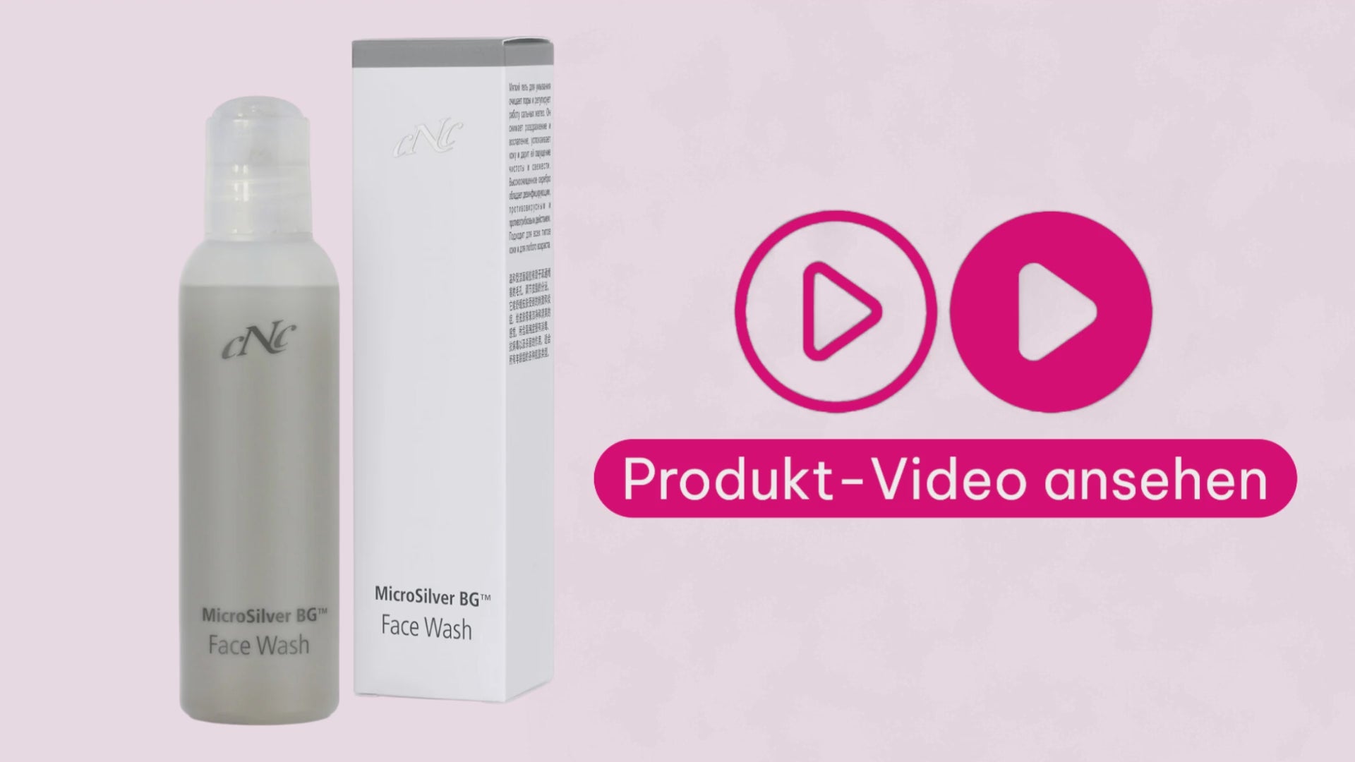 Videoerklärung zum CNC MicroSilver BG Face Wash – mildes Reinigungsgel für unreine, ölige oder empfindliche Haut mit MicroSilver, Glycerin und Zitronenöl zur porentiefen, sanften Reinigung