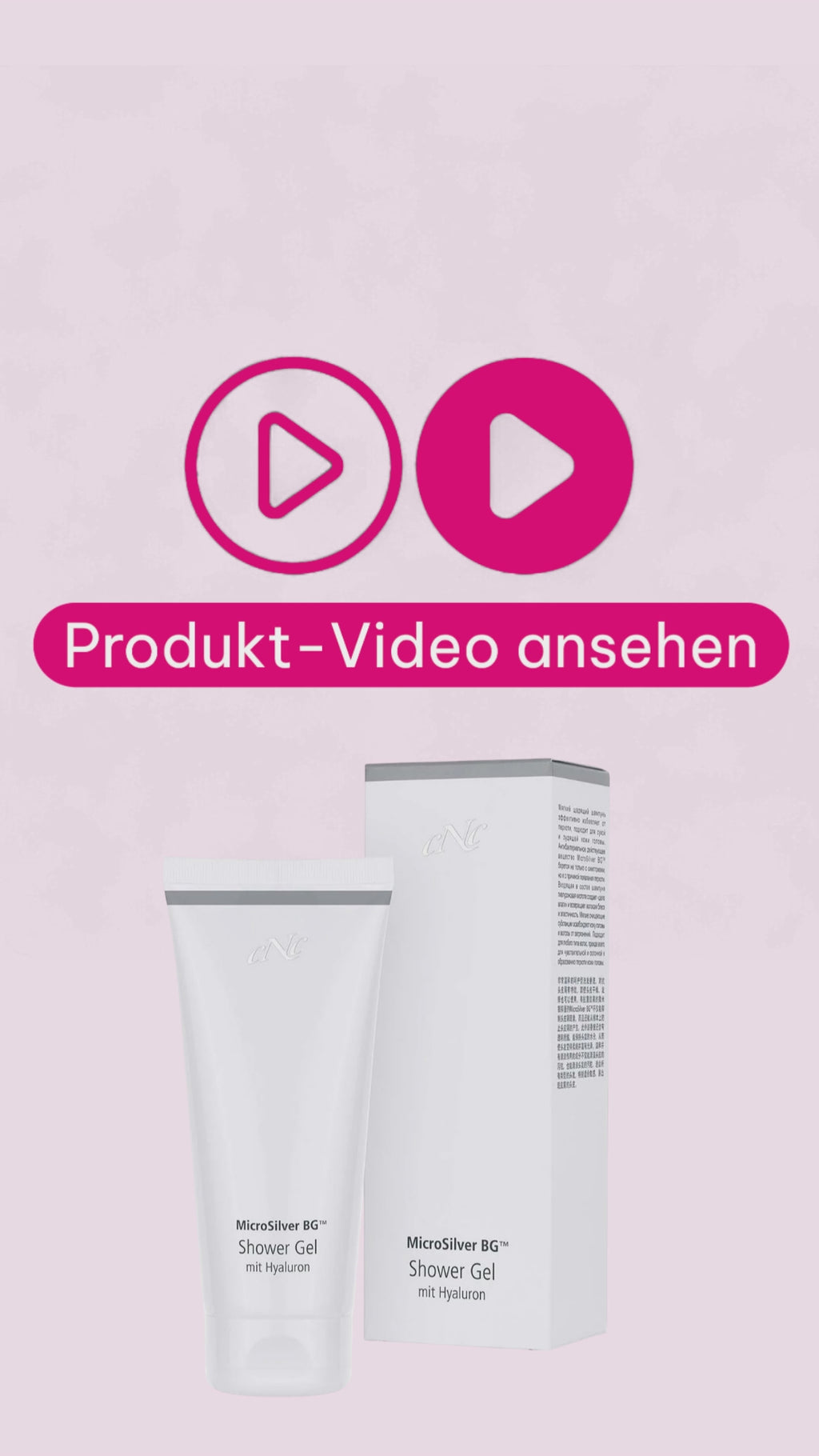 Marco von der Beautymanufactur erklärt das CNC MicroSilver Shower Gel mit Hyaluron für empfindliche und trockene Haut.