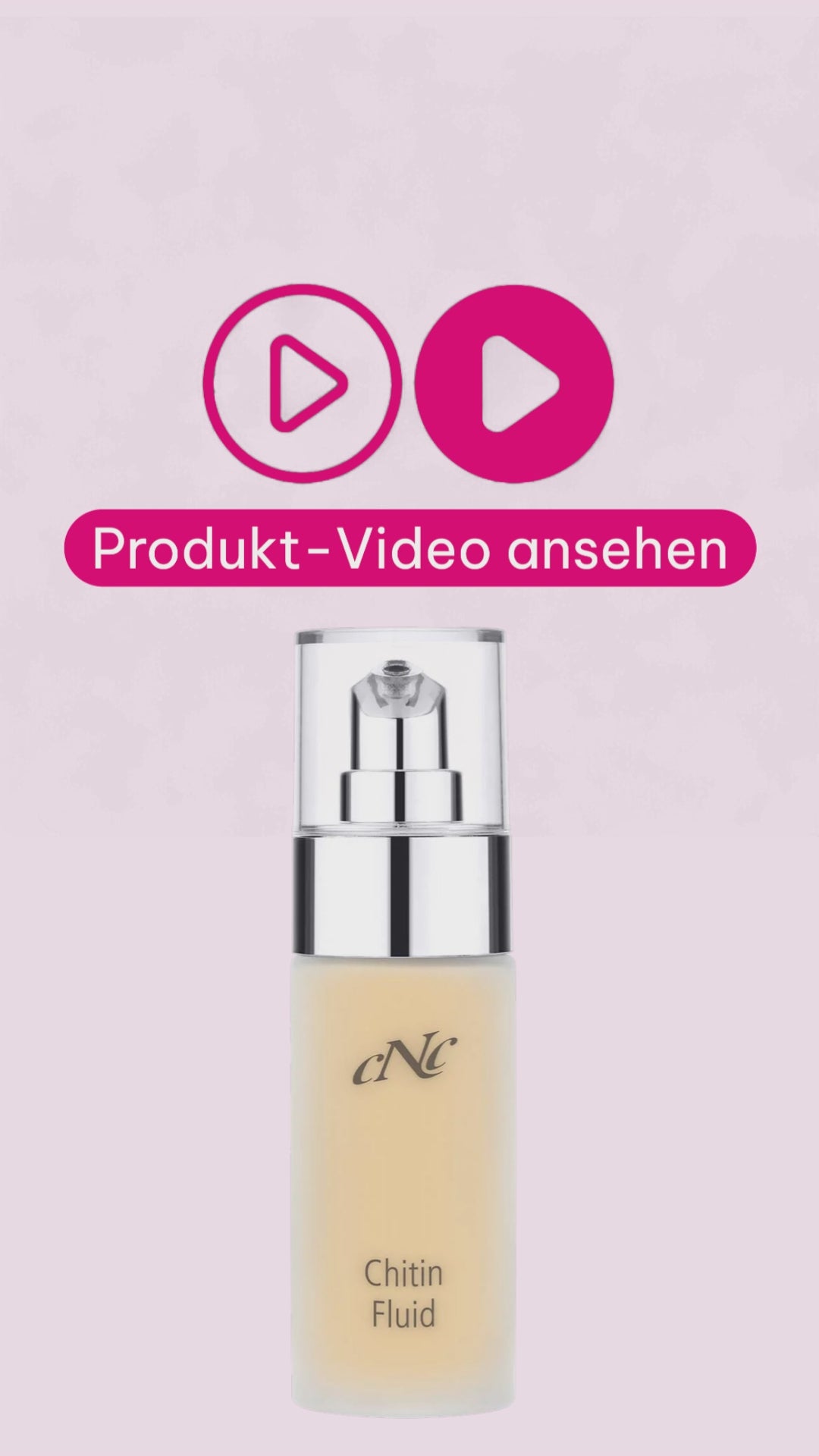 Marco von der Beautymanufactur stellt das CNC aesthetic world Chitin Fluid als Feuchtigkeitsbooster für junge Haut mit ersten Linien vor.