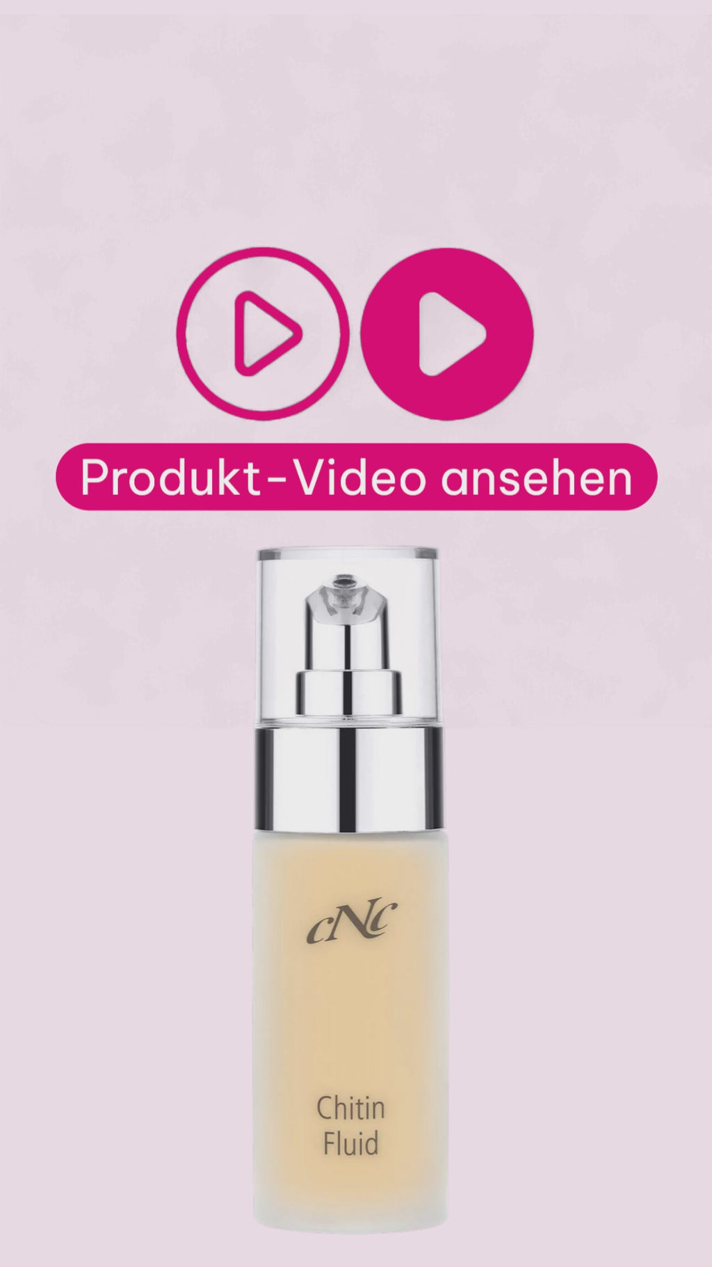 Marco von der Beautymanufactur stellt das CNC aesthetic world Chitin Fluid als Feuchtigkeitsbooster für junge Haut mit ersten Linien vor.