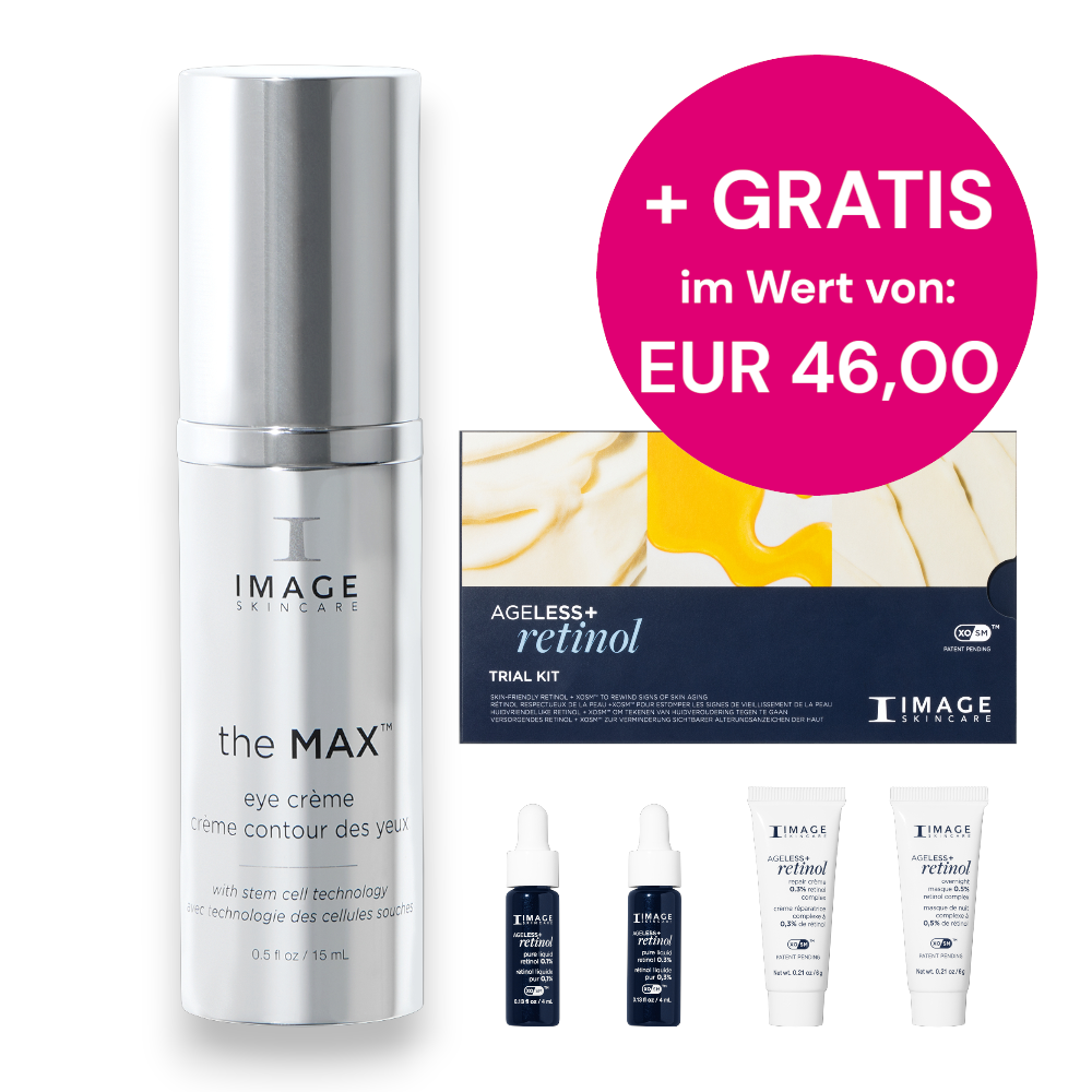 IMAGE the MAX Eye Crème 15ml + IMAGIN Ageless+ Retinol Trial Kit (Wert 46,00 €)